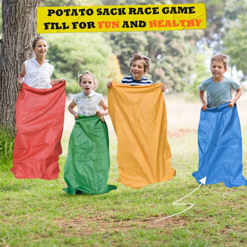 succulentlovers Potato Sack Race Bags - 25 PCS Outdoor Games Sack Race Bags  3-Legged Race Bands  Egg Spoon Relay Race  Plastic Medals  Carnival Outdoor Lawn Party Games for Adults & Family - Image 2